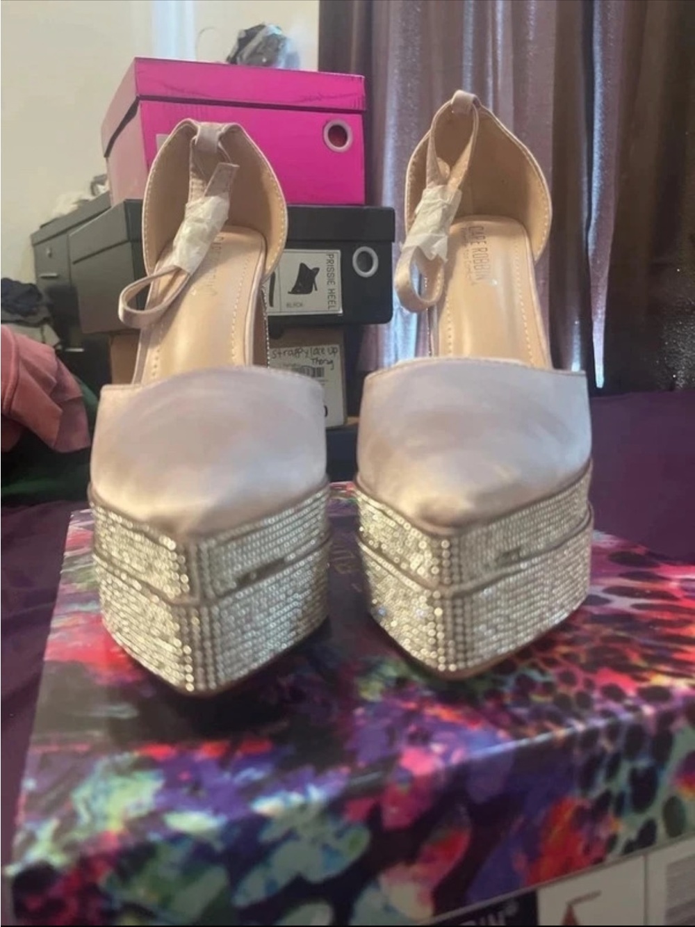 Cape Robbin Rhinestone Platform Heels - Picture 3 of 4